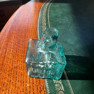 Antique Vintage Victorian Glass Inkwell